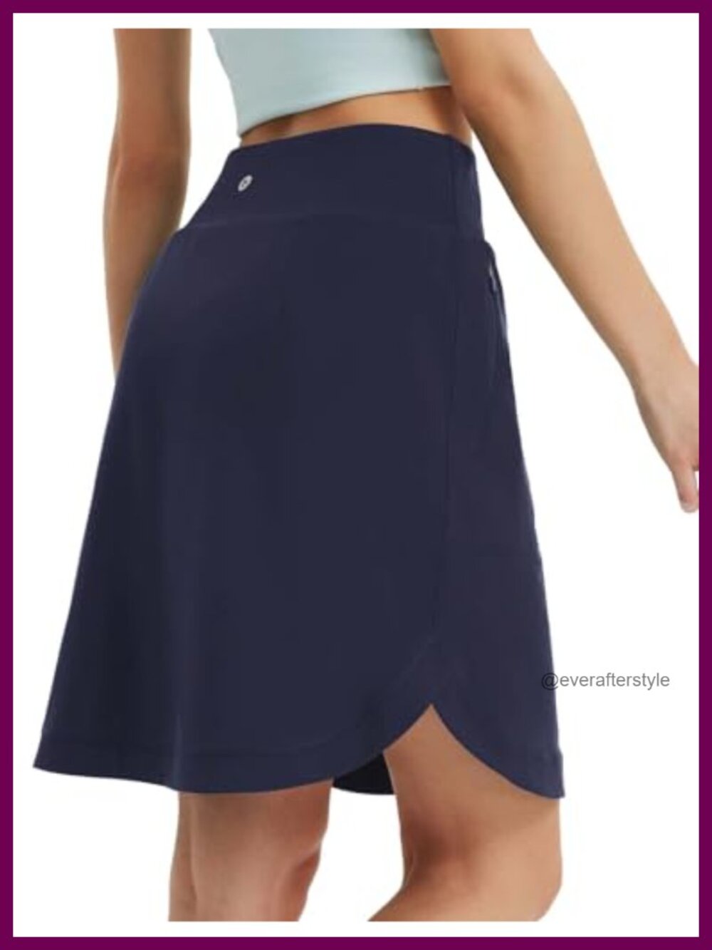 Women's Athletic Skort with Pockets, Knee Length Golf Tennis Skirt, High Waist